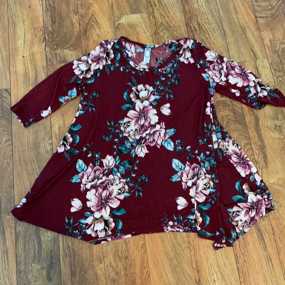 Floral mauve tunic